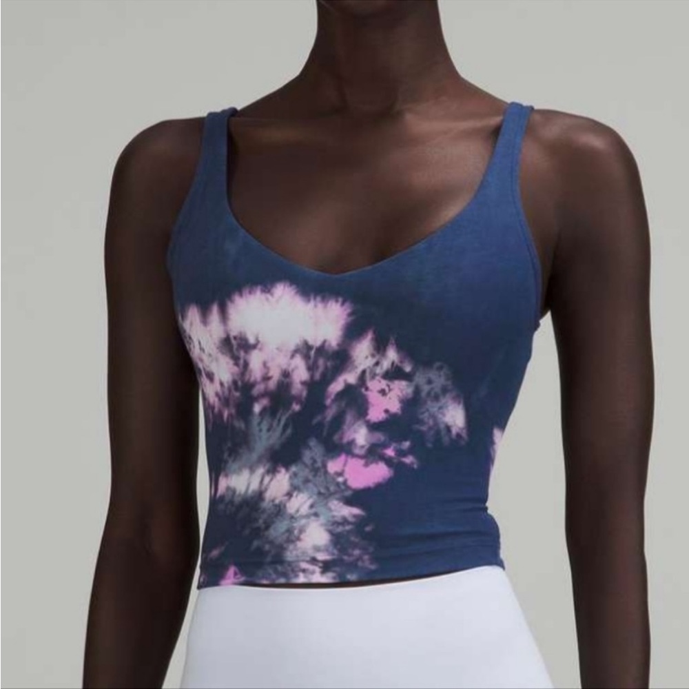 Blue and pink tie-dye align Lululemon tank top size 6